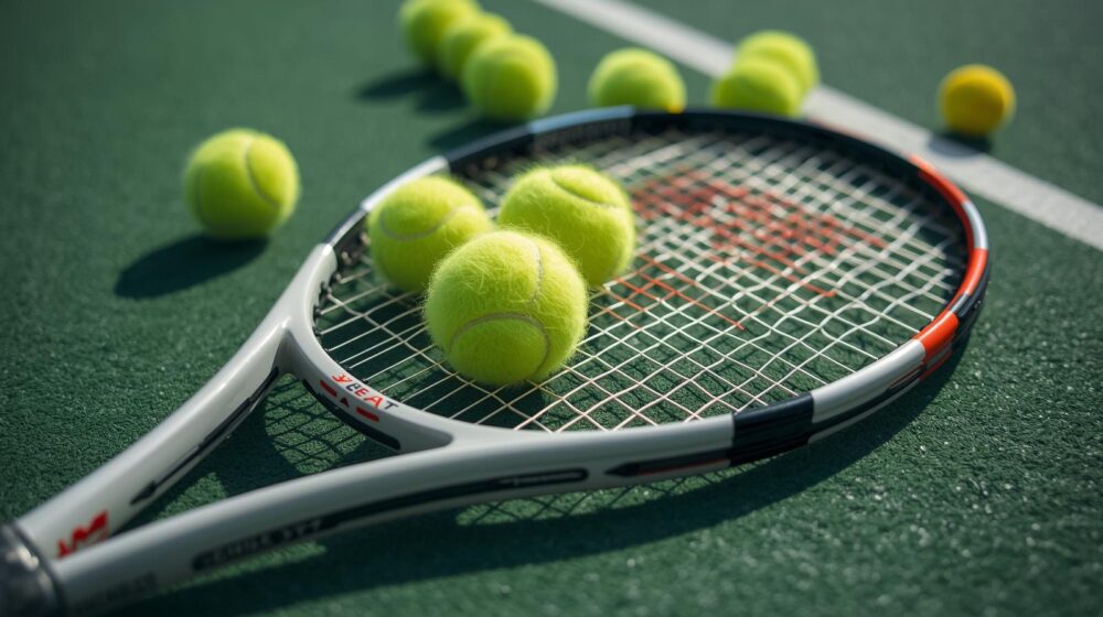 tennisracket en balls